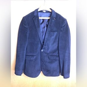Navy Velvet Blazer